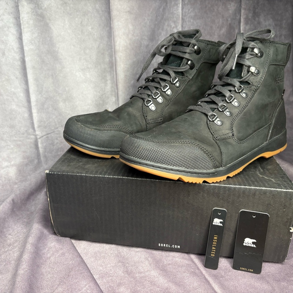 Sorel Men's Black Ankeny II Mid Boots